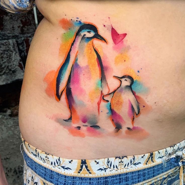 Phong cách xăm động vật nhiều màu phong cách tattoo con vật nhiều màu