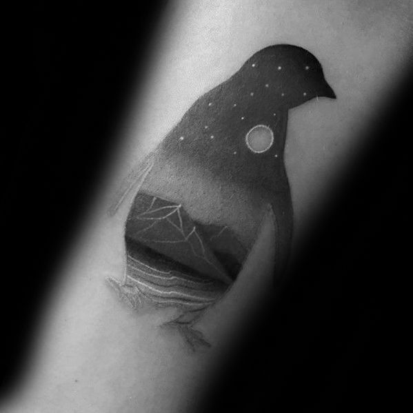 Nghệ thuật xăm hình chim cánh cụt siêu sáng tạo nghệ thuật tattoo cực sáng tạo mẫu chim cánh cụt