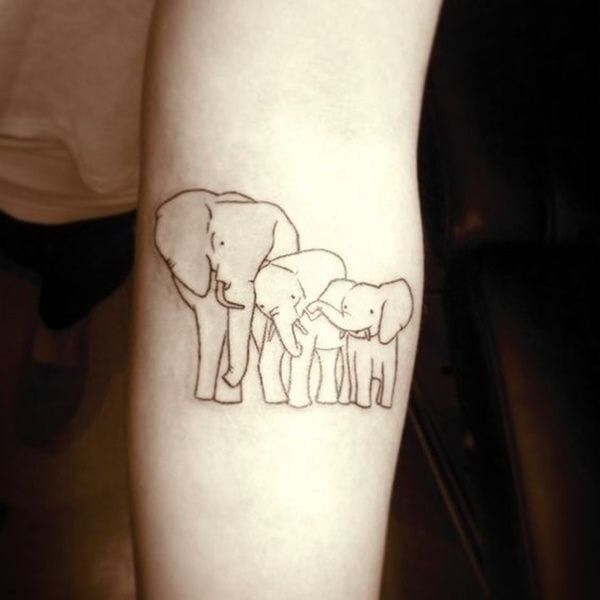 Ý tưởng hình xăm gia đình voi rất ý nghĩa ý tưởng tattoo gia đình voi cực ý nghĩa