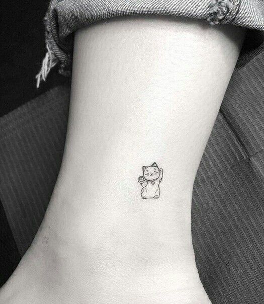Mẫu hình xăm mèo con siêu dễ thương mẫu tattoo mèo siêu mini cute