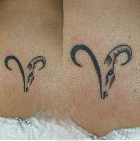 Chi tiết hình xăm biểu tượng Bạch Dương nửa mặt dê cách điệu chi tiết hình xăm biểu tượng cung bạch dương cách điệu một nửa mặt dê