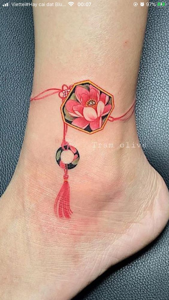 hình xăm bùa hộ mệnh ở chân hình xăm vòng hộ mệnh ở chân