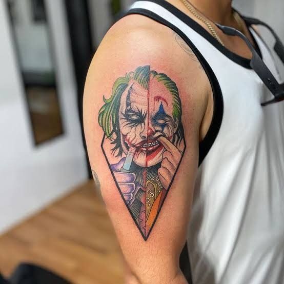 thiết kế hình xăm joker và batman mẫu tattoo joker và batman