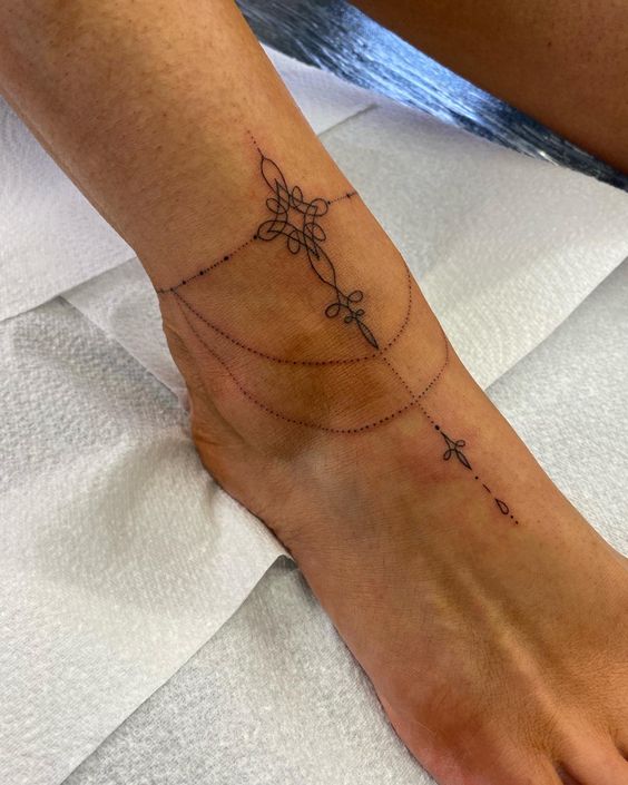 999+ hình xăm lắc chân mini cực độc đáo cho nam và nữ - Genztattoo