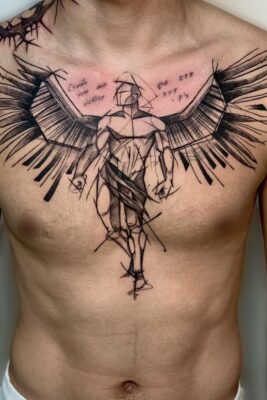 Hình xăm ngực lucifer tuyệt vời hình xăm lucifer ở ngực cực chất
