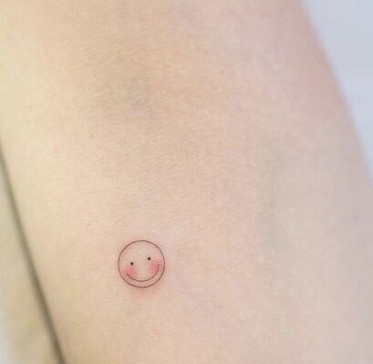 đẹp mắt với mẫu tattoo mặt cười đáng yêu