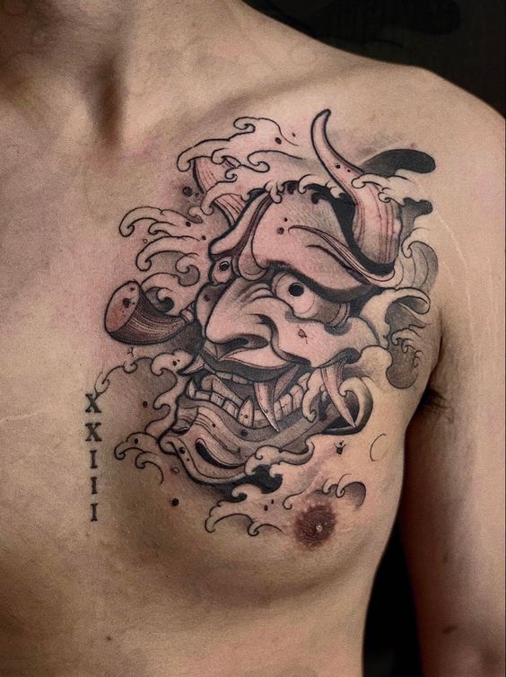 150 hình xăm mặt quỷ trắng đen đẹp nhất 2024 - Genztattoo