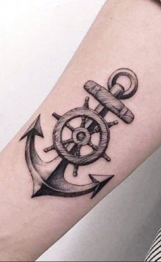 tattoo mỏ neo mini mang lại may mắn và tài lộc