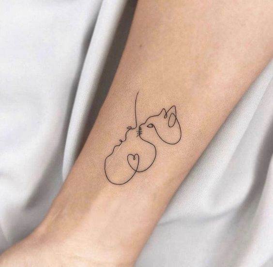 Một thiết kế hình xăm cực sáng tạo dành cho những người yêu mèo mẫu tattoo cực sáng tạo cho khách yêu mèo