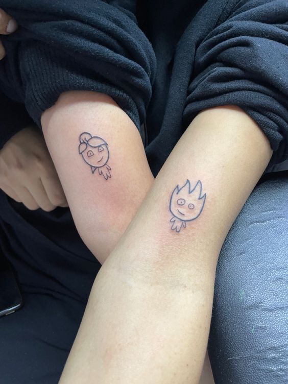 tattoo ngọn lửa mini cực cute trên tay