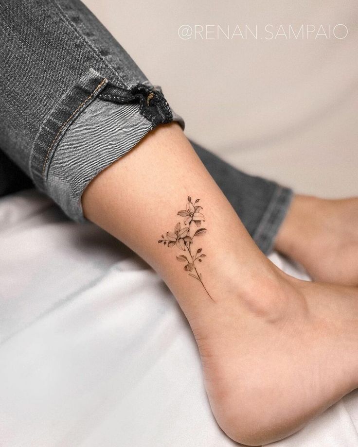 Mẫu hình xăm nhỏ đẹp gần mắt cá chân mẫu tattoo nhỏ xinh gần mắt cá
