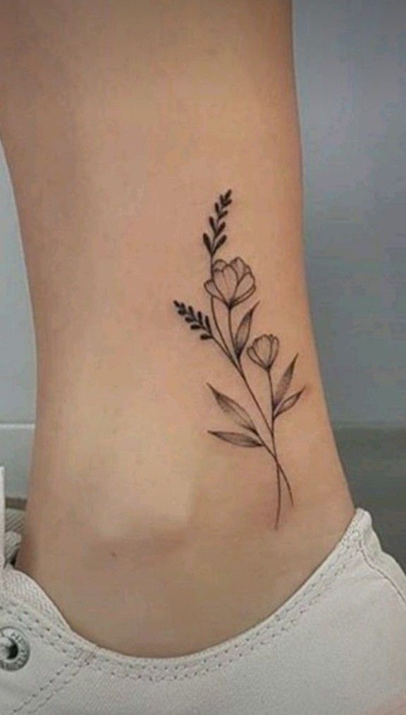 Chọn hình xăm có họa tiết cành hoa tinh tế chọn tattoo mẫu cành hoa tinh tế