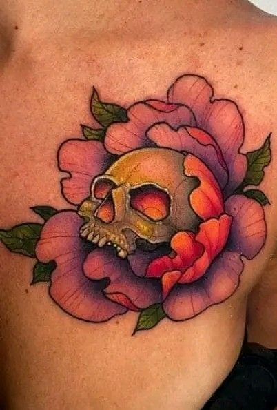 Kết hợp hoa mẫu đơn và đầu lâu tạo nên tác phẩm độc đáo kết hợp mẫu đơn và đầu lâu tạo nên một tác phẩm độc đáo