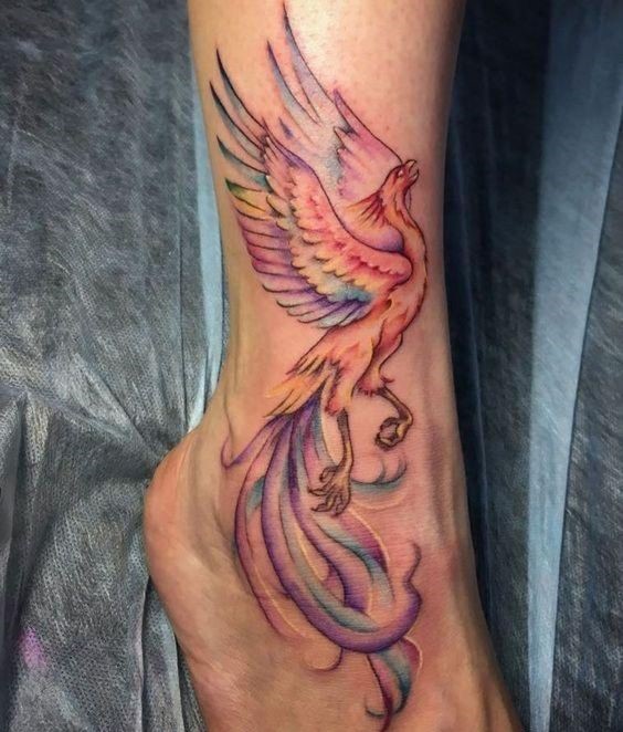 hình xăm phượng hoàng lửa nhỏ mạnh mẽ tattoo phương hoàng lửa mini mạnh mẽ