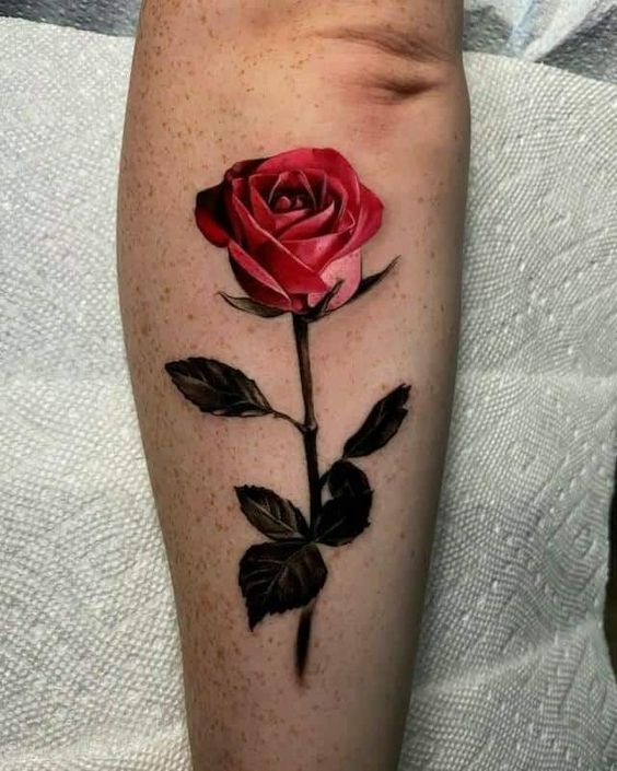 hình xăm hoa hồng ở tay mẫu 2
