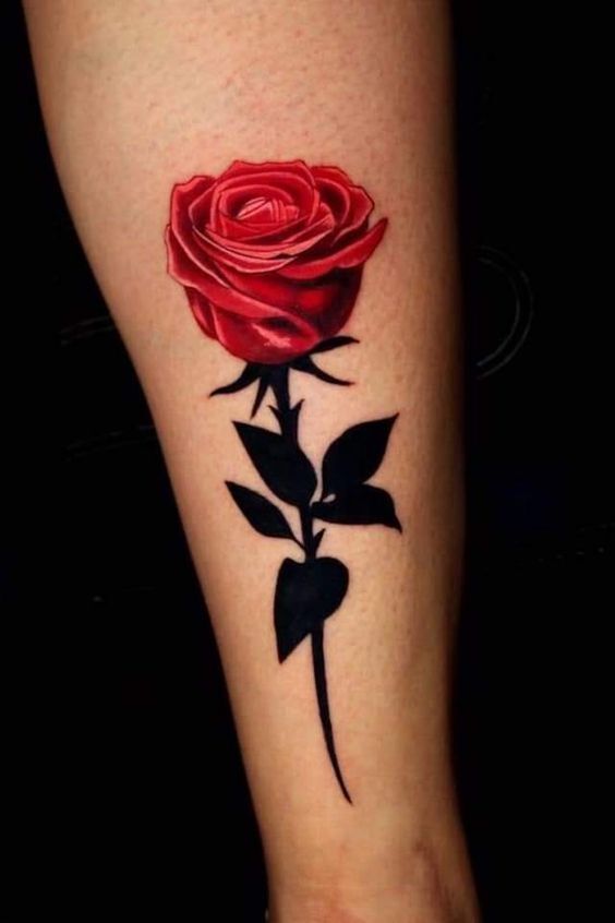 hình xăm hoa hồng ở tay mẫu 3