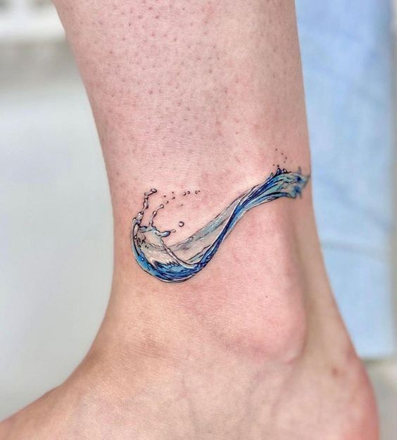 hình xăm sống nước cổ chân