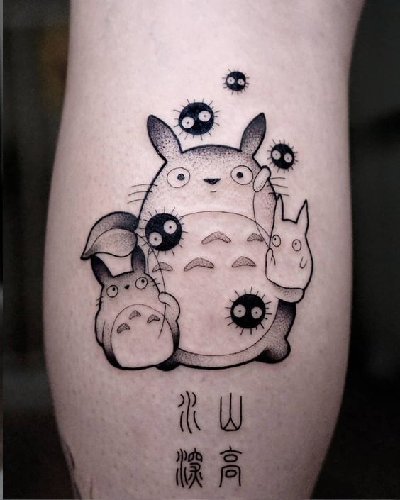 hình xăm mini hoạt hình totoro hình xăm mini hoạt hình totoro