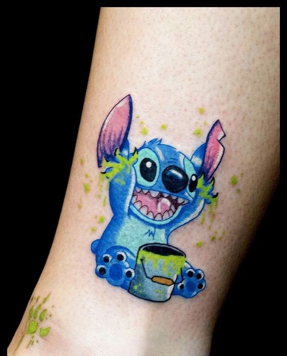 hình xăm nhân vật hoạt hình stitch mini mẫu 3 hình xăm nhân vật hoạt hình stitch mini mẫu 3