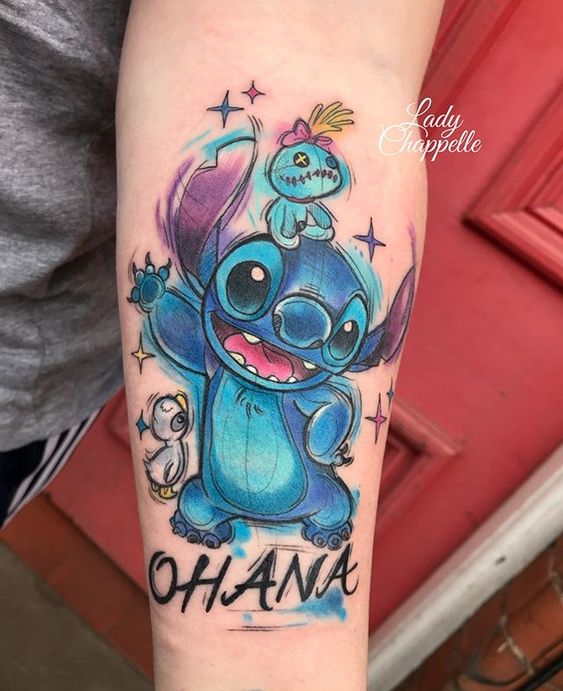 hình xăm nhân vật hoạt hình stitch mini mẫu 10 hình xăm nhân vật hoạt hình stitch mini mẫu 10