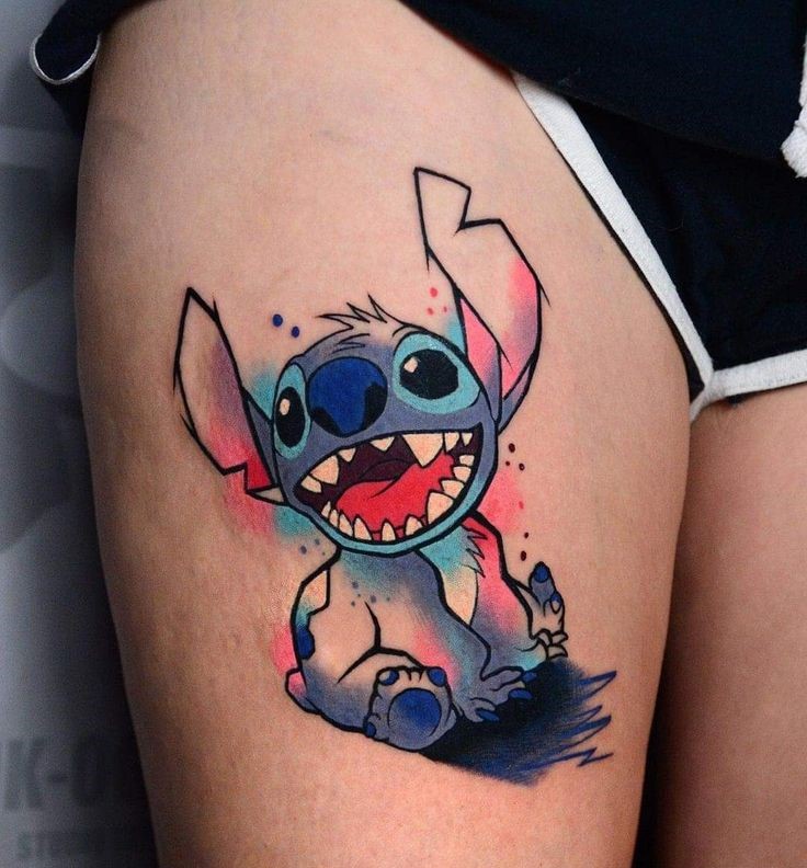 hình xăm nhân vật hoạt hình stitch mini mẫu 13 hình xăm nhân vật hoạt hình stitch mini mẫu 13