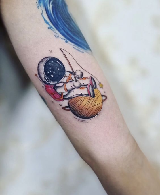 hình xăm phi hành gia mini hình xăm phi hành gia mini