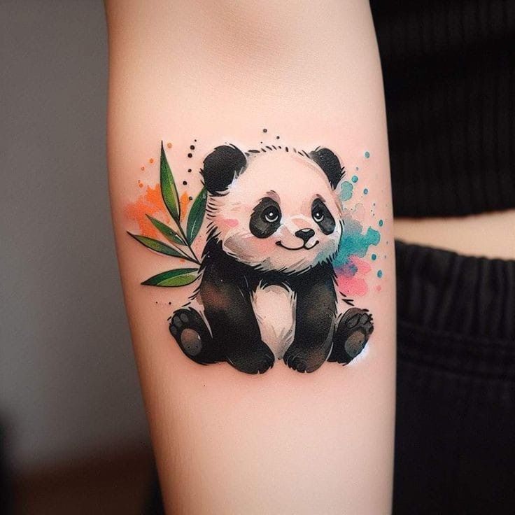 gấu trúc trên cẳng tay gấu trúc panda ở cẳng tay