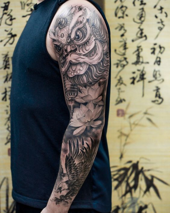 150 hình xăm lân sư rồng ý nghĩa đón chờ những điều may mắn - Genztattoo