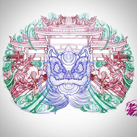 150 hình xăm lân sư rồng ý nghĩa đón chờ những điều may mắn - Genztattoo