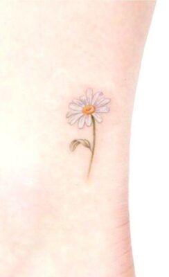 ý tưởng tattoo cúc họa mi đơn giản và đẹp