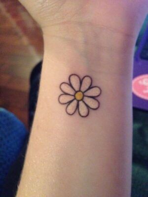 ý tưởng tattoo bông hoa cúc siêu dễ thương