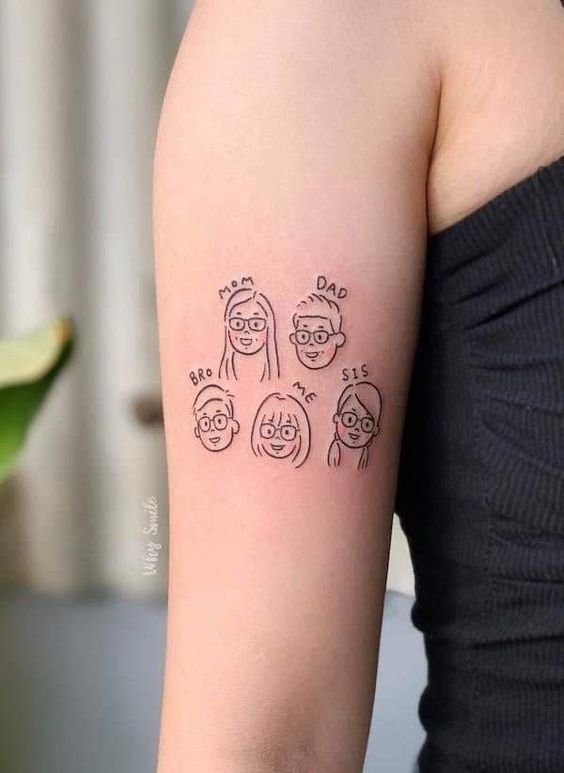 hình xăm thành viên gia đình đẹp hình xăm thành viên gia đình cute