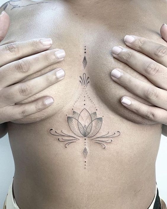 Mẫu hình xăm hoa sen mandala cho nữ Mẫu hình xăm hoa sen mandala cho nữ