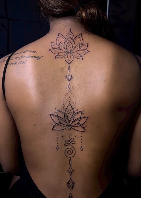 Mẫu hình xăm hoa sen mandala mộng mơ Mẫu hình xăm hoa sen mandala mộng mơ