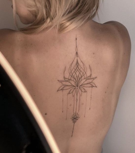 Tattoo hoa sen mandala cách điệu Tattoo hoa sen mandala cách điệu