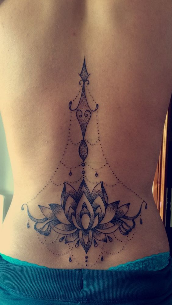 Tattoo hoa sen mandala gợi cảm Tattoo hoa sen mandala gợi cảm