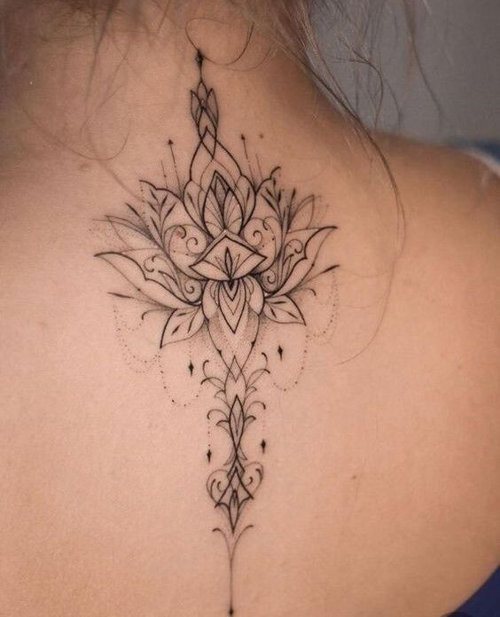 Tattoo hoa sen mandala sắc sảo Tattoo hoa sen mandala sắc sảo