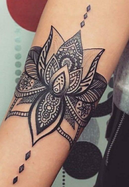 Hình xăm hoa mandala Hình xăm hoa mandala