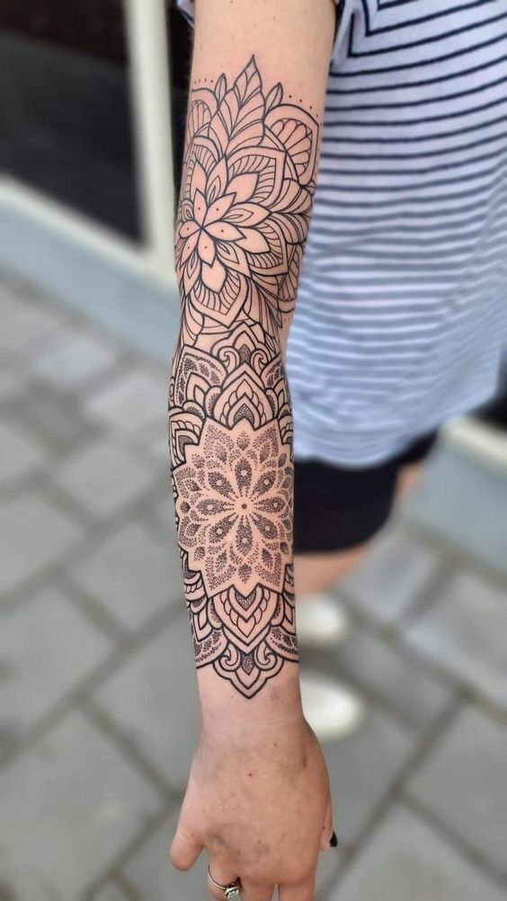 Hình xăm hoa mandala nghệ thuật cho nam Hình xăm hoa mandala nghệ thuật cho nam
