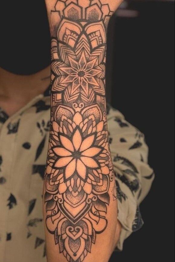 Hình xăm hoa mandala phong cách độc đáo Hình xăm hoa mandala phong cách độc đáo