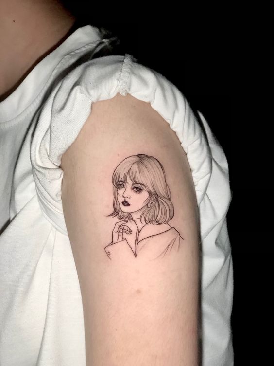250 hình xăm cô gái mini xăm tay vai ý tưởng - Genztattoo