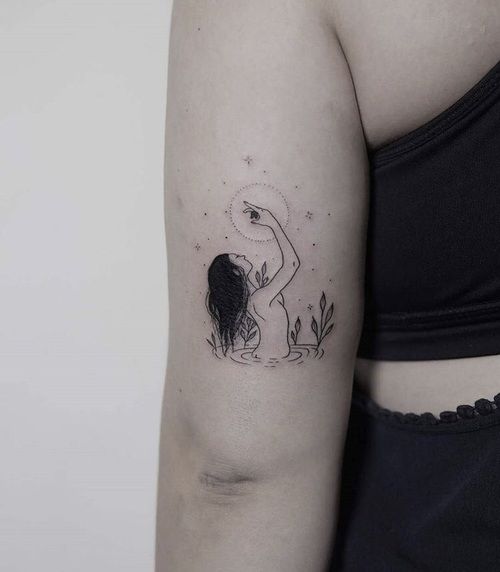 250 hình xăm cô gái mini xăm tay vai ý tưởng - Genztattoo