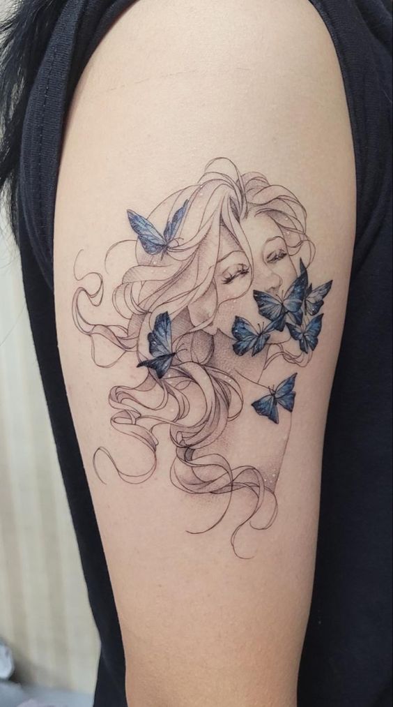 250 hình xăm cô gái mini xăm tay vai ý tưởng - Genztattoo