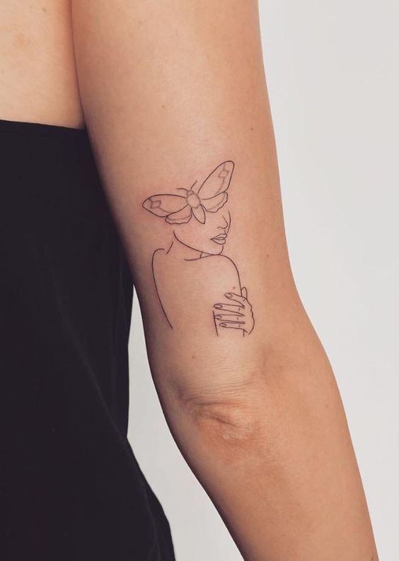 250 hình xăm cô gái mini xăm tay vai ý tưởng - Genztattoo