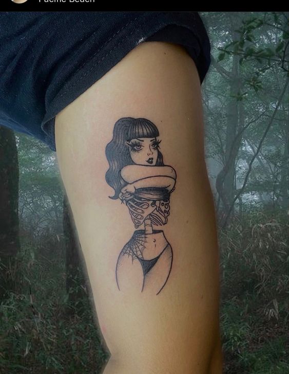 250 hình xăm cô gái mini xăm tay vai ý tưởng - Genztattoo