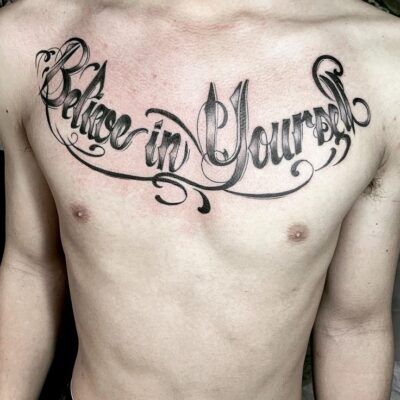 hình xăm tin vào chính mình hình xăm chữ believe in yourself