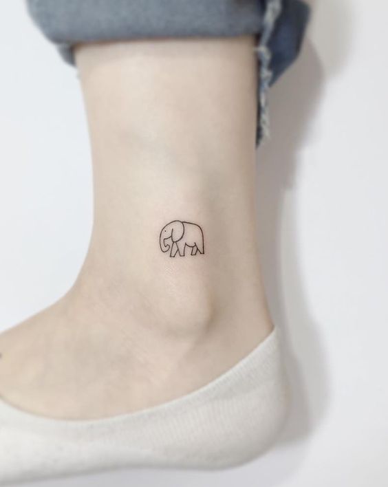 99 hình xăm con voi mini dễ thương độc lạ - Genztattoo