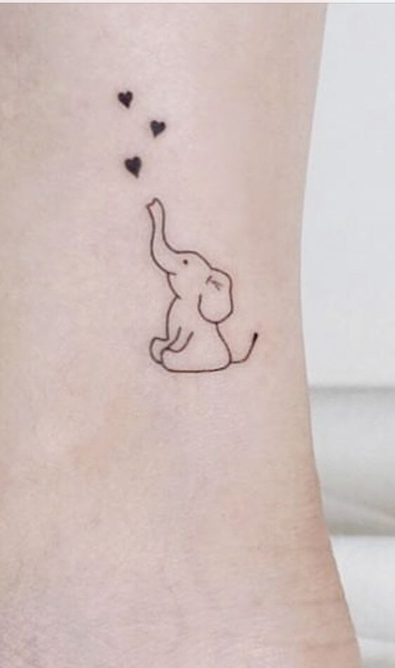 99 hình xăm con voi mini dễ thương độc lạ - Genztattoo