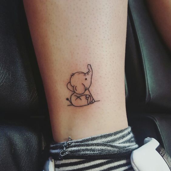 99 hình xăm con voi mini dễ thương độc lạ - Genztattoo