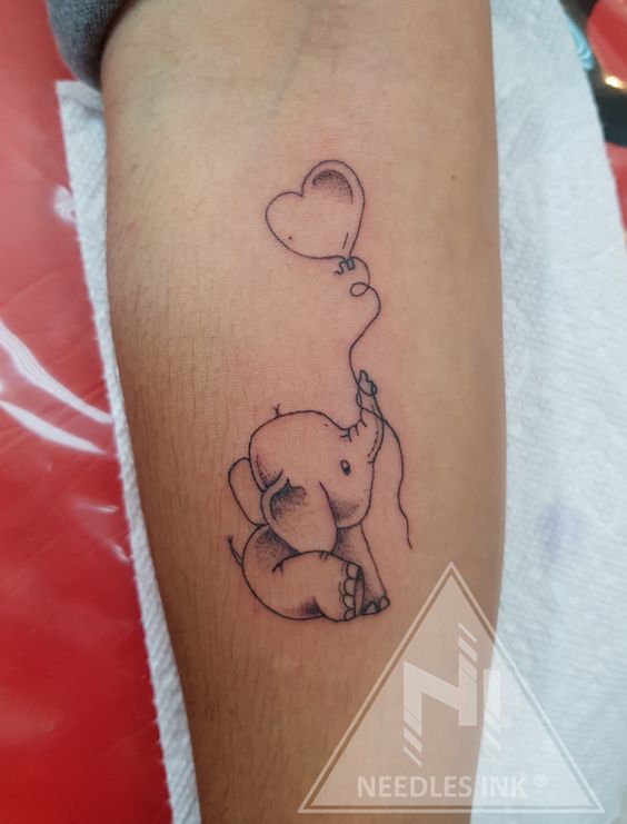 99 hình xăm con voi mini dễ thương độc lạ - Genztattoo